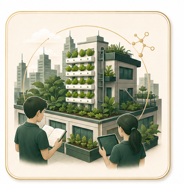 Ilustrasi Urban Farming Learning Project